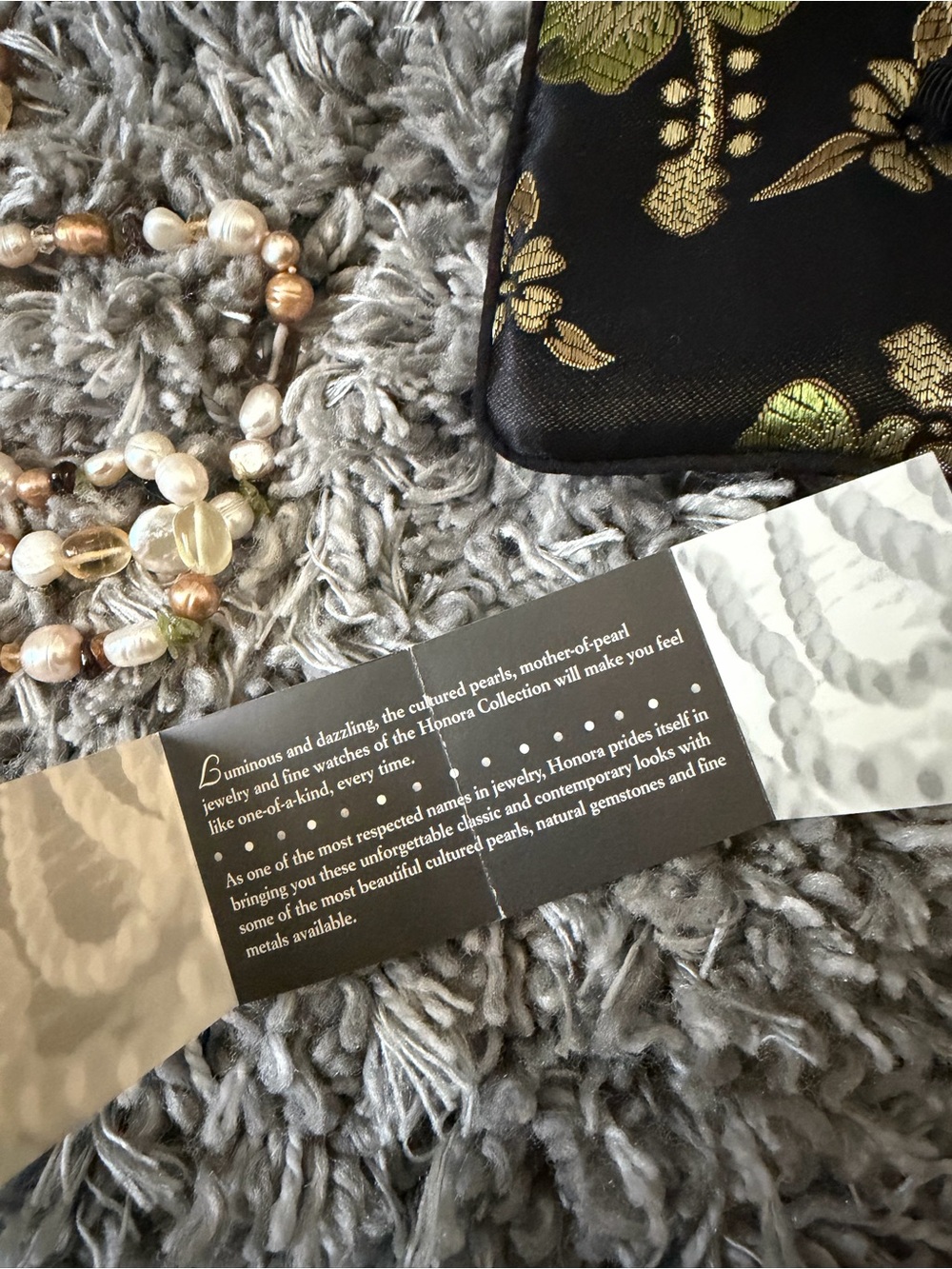 Honora Pearl and Gold Tone Bead Long Necklace - Picture 4 of 6